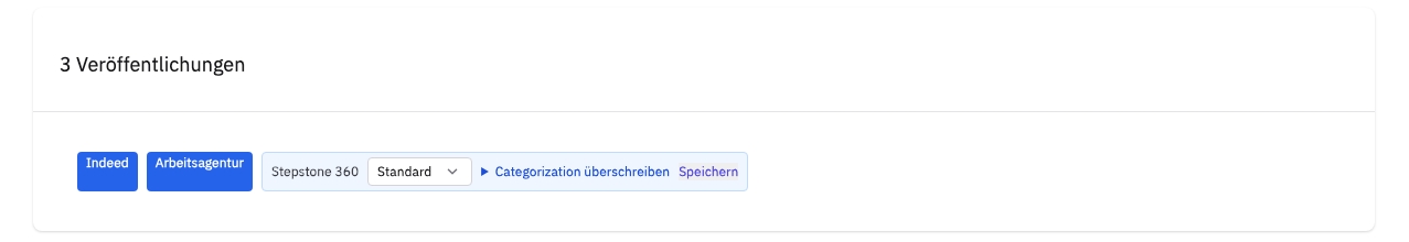 Veröffentlichungs-Bereich der Stelle mit dem StepStone-360-Eintrag